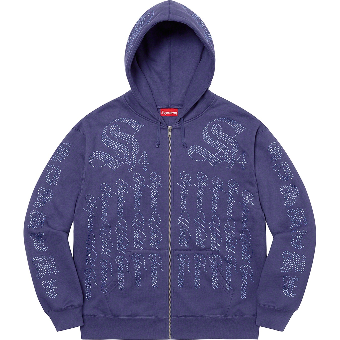 Rhinestone Zip Up Hooded Sweatshirt view 16